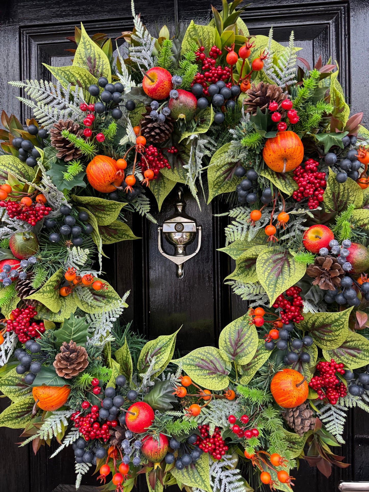 65cm DELUXE WOODLAND APPLE BERRY MIXED FOLIAGE AUTUMN WREATH