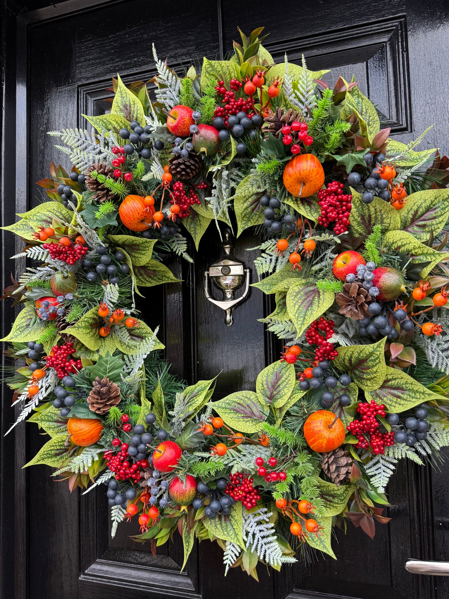 65cm DELUXE WOODLAND APPLE BERRY MIXED FOLIAGE AUTUMN WREATH