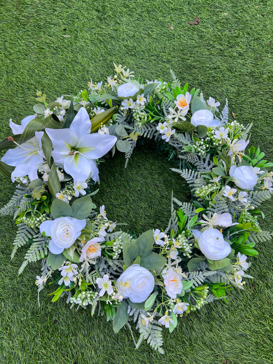 40cm RING FLORAL TRIBUTE