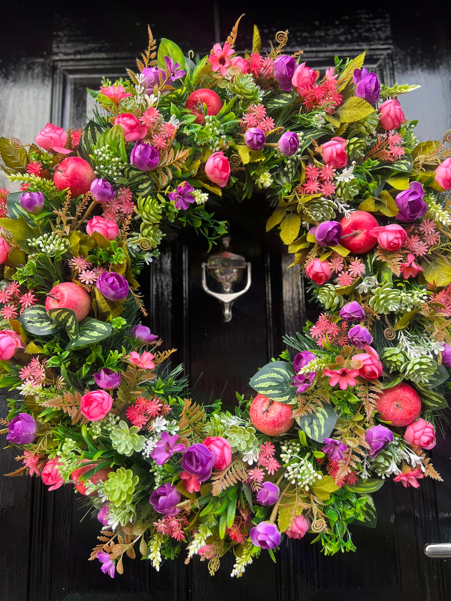 DELUXE XL PINKS/PURPLE WREATH 65cm