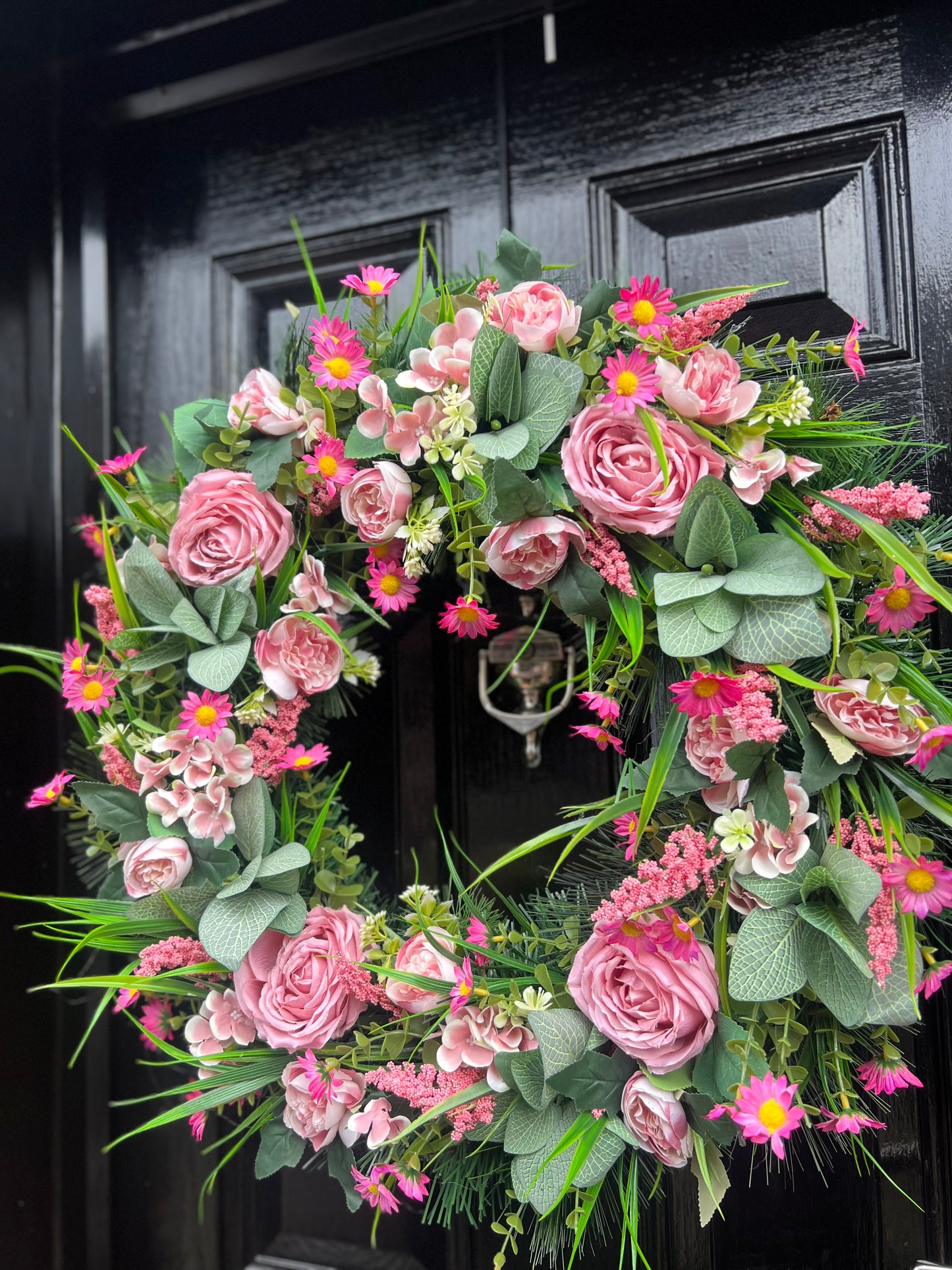 65cm DELUXE SPRING/SUMMER PINK MIX WREATH