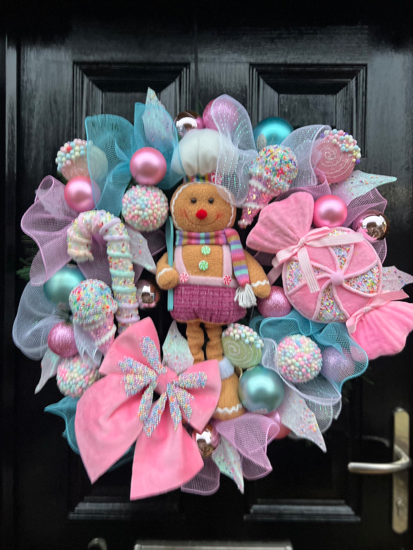 65cm SUPER DELUXE PASTEL GINGERBREAD WREATH - DESPATCH END 1ST WEEK OF DECEMBER