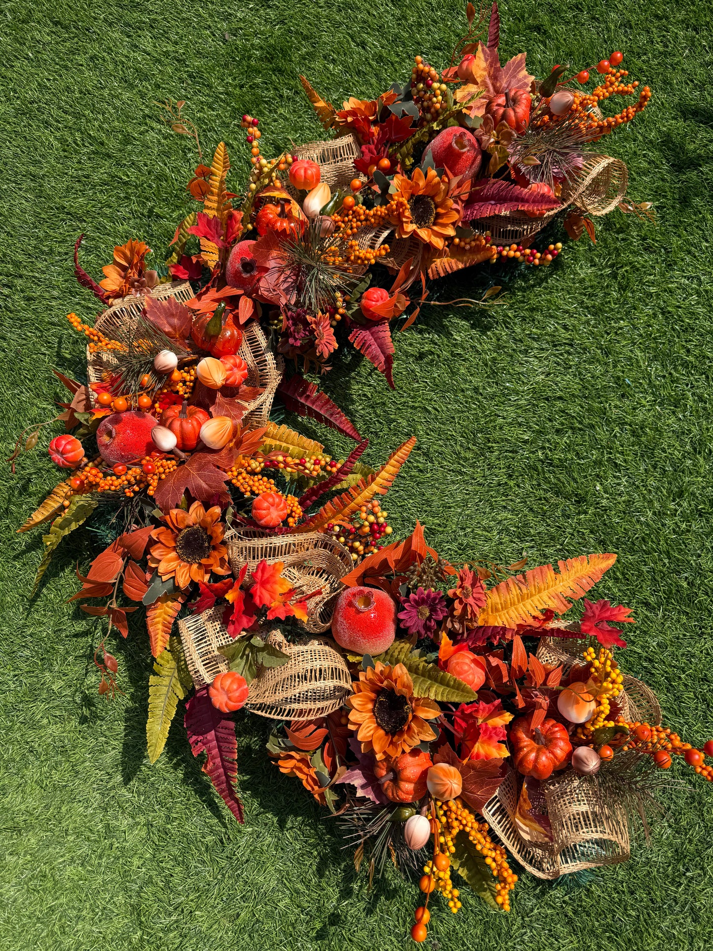 1.35metre AUTUMN MIC WOODLAND PUMPKIN GARLAND