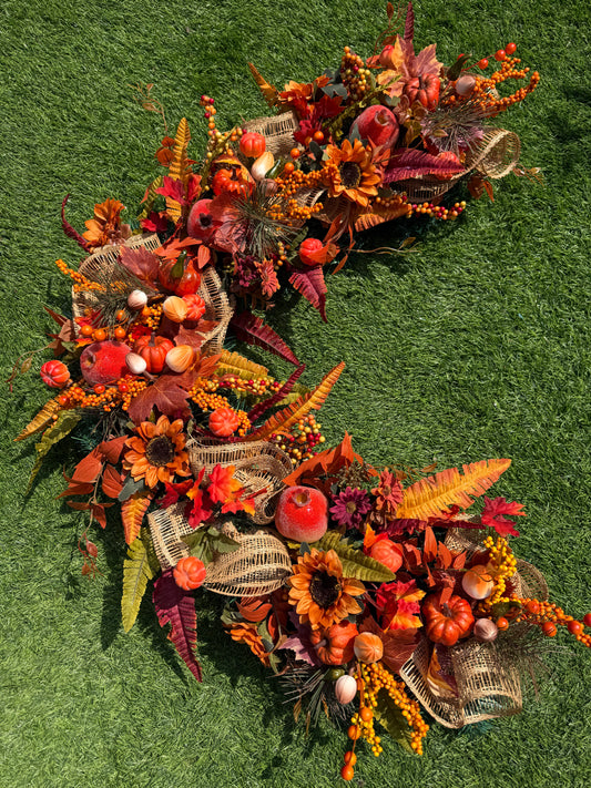 1.35metre AUTUMN MIC WOODLAND PUMPKIN GARLAND