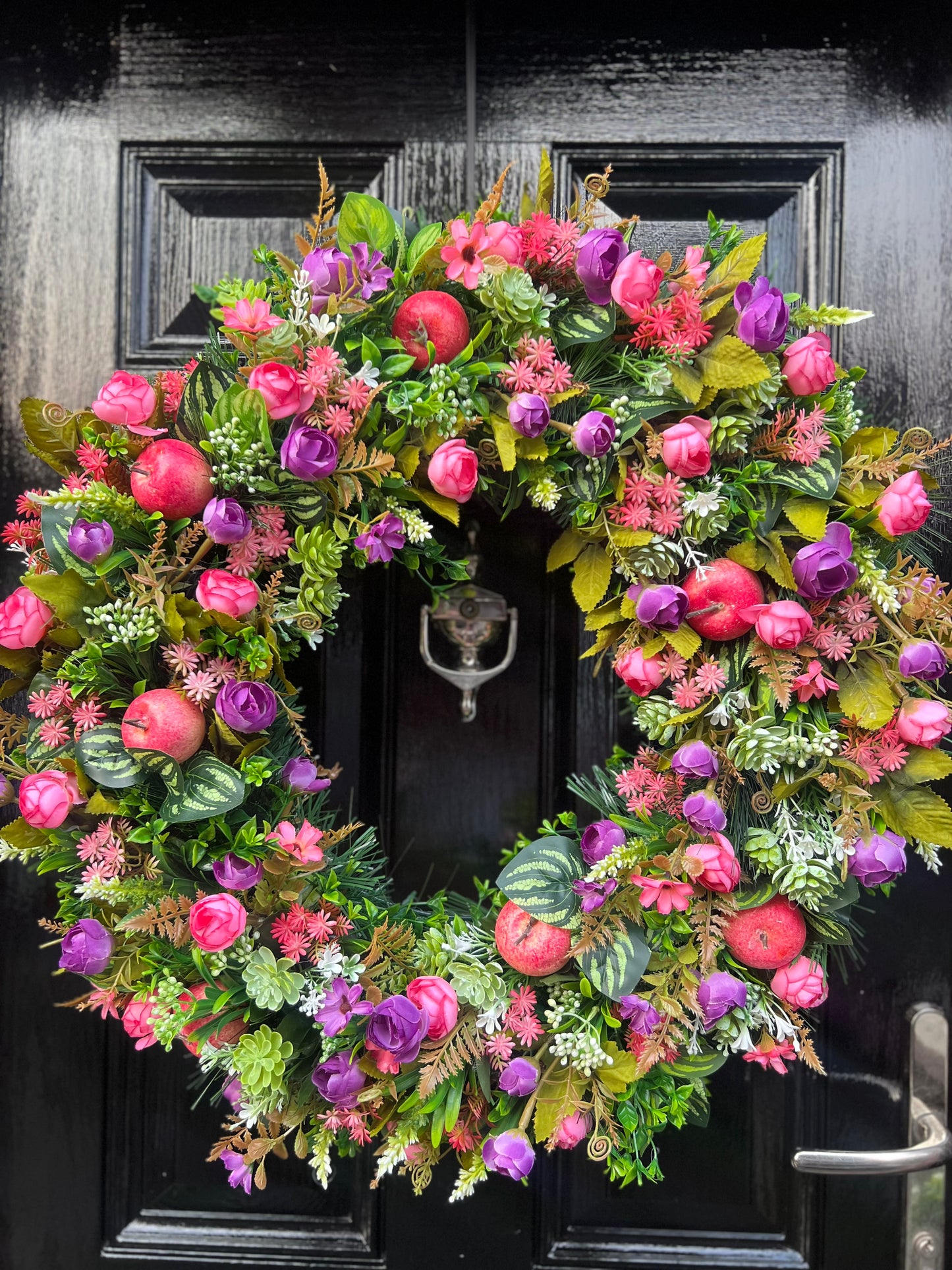 DELUXE XL PINKS/PURPLE WREATH 65cm