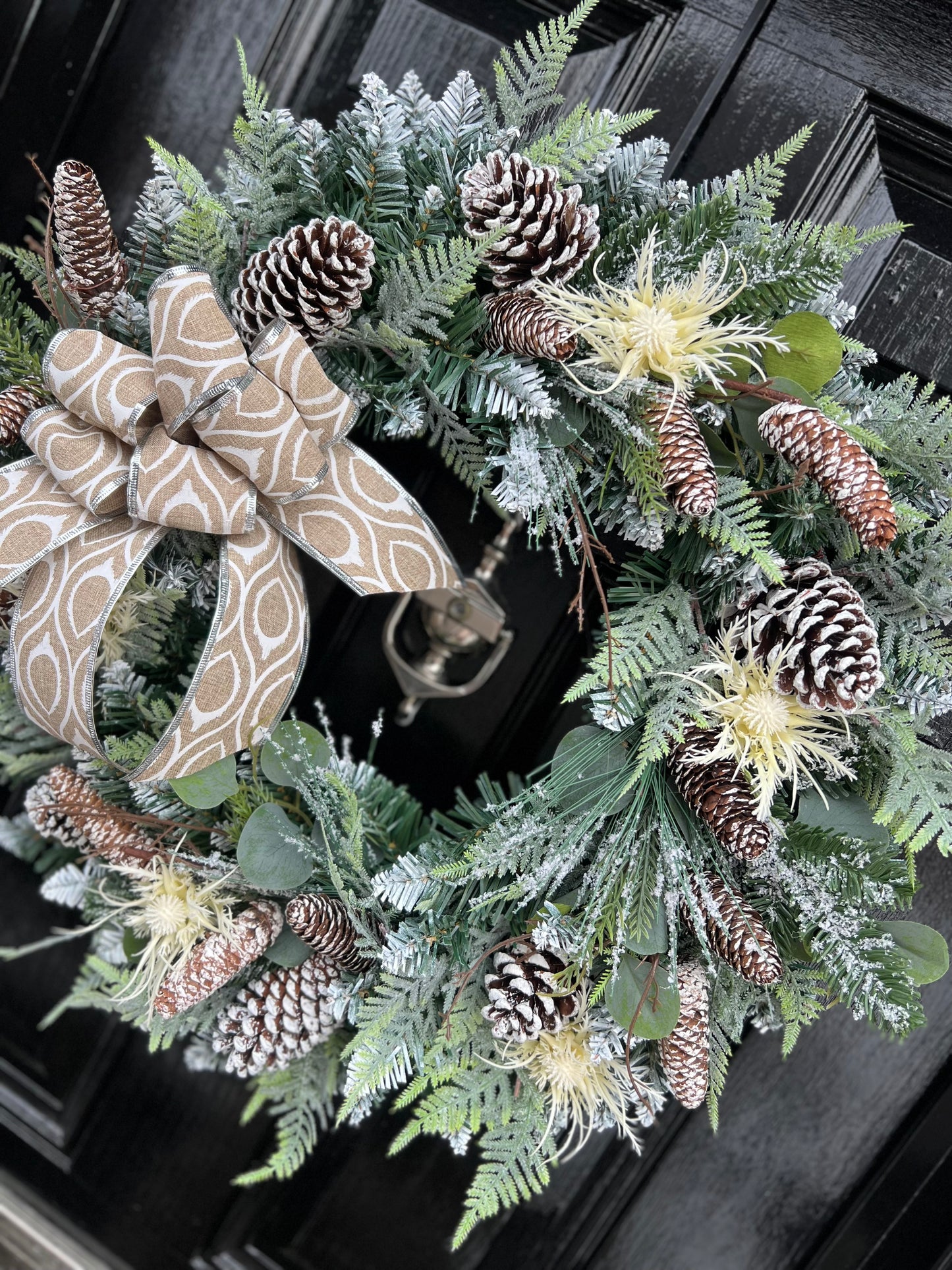 60cm DELUXE FOLIAGE  WINTER WREATH - IMMEDIATE DESPATCH