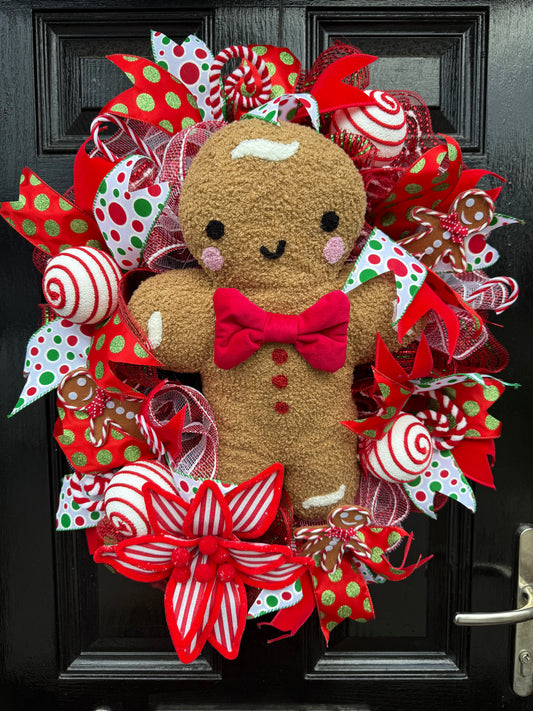 60cm DELUXE WREATH GIANT GINGERBREAD - IMMEDIATE DISPATCH