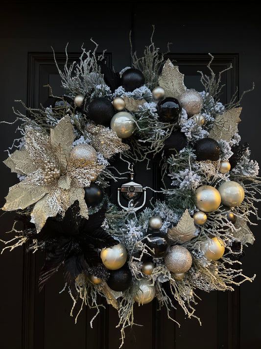 60cm LUCY CHAMPAGNE/ GOLD DELUXE WREATH