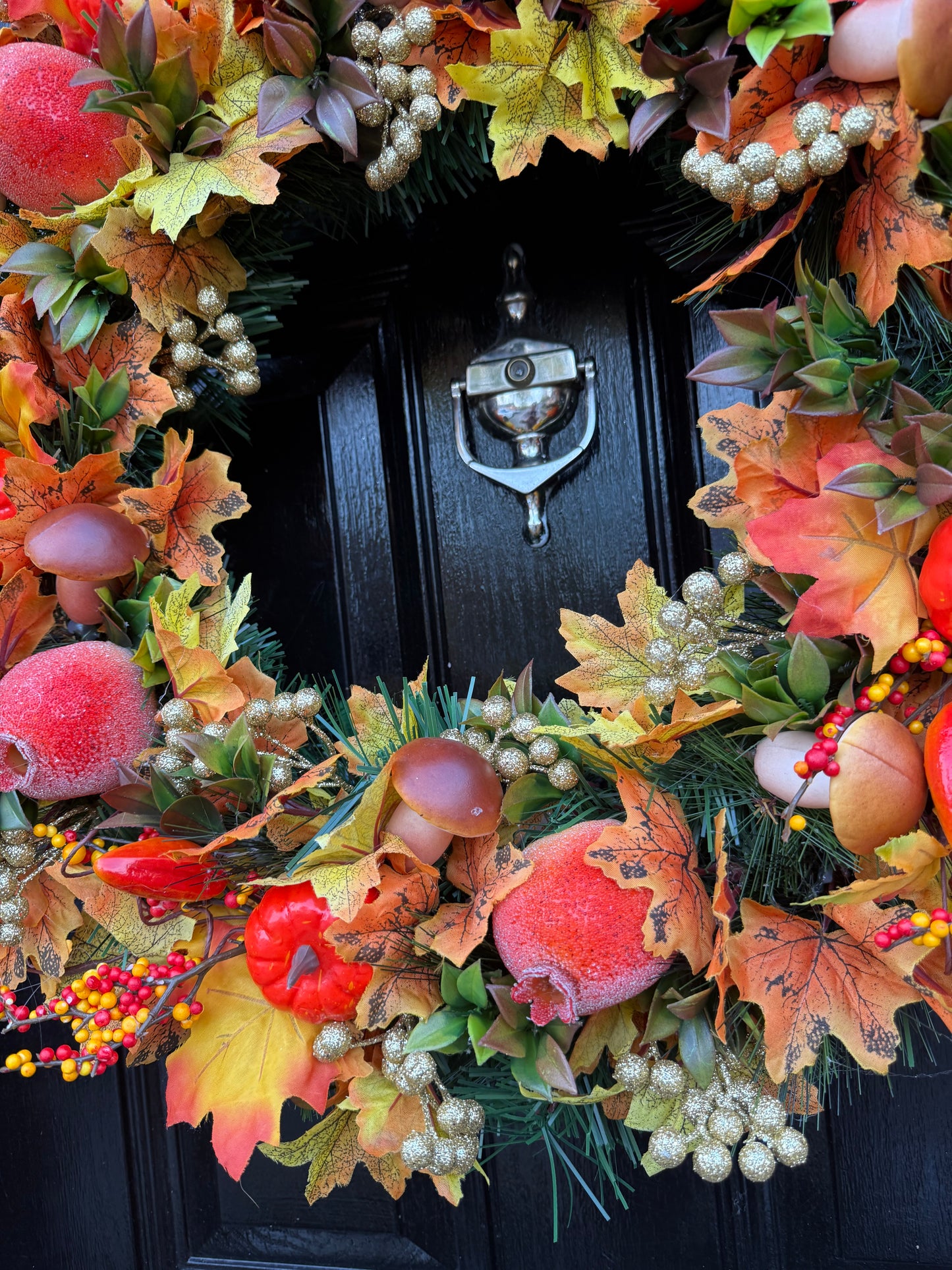 65cm DELUXE PUMPKIN WOODLAND BERRY MIXED FOLIAGE AUTUMN WREATH