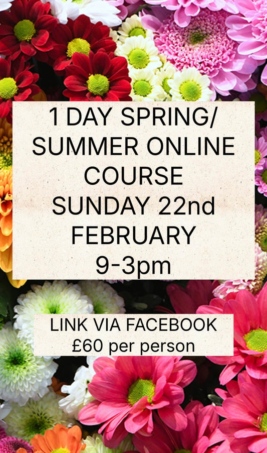 1 DAY SPRING/SUMMER COURSE - ONLINE VIA FACEBOOK SUNDAY 22nd FEBRUARY 9-3pm