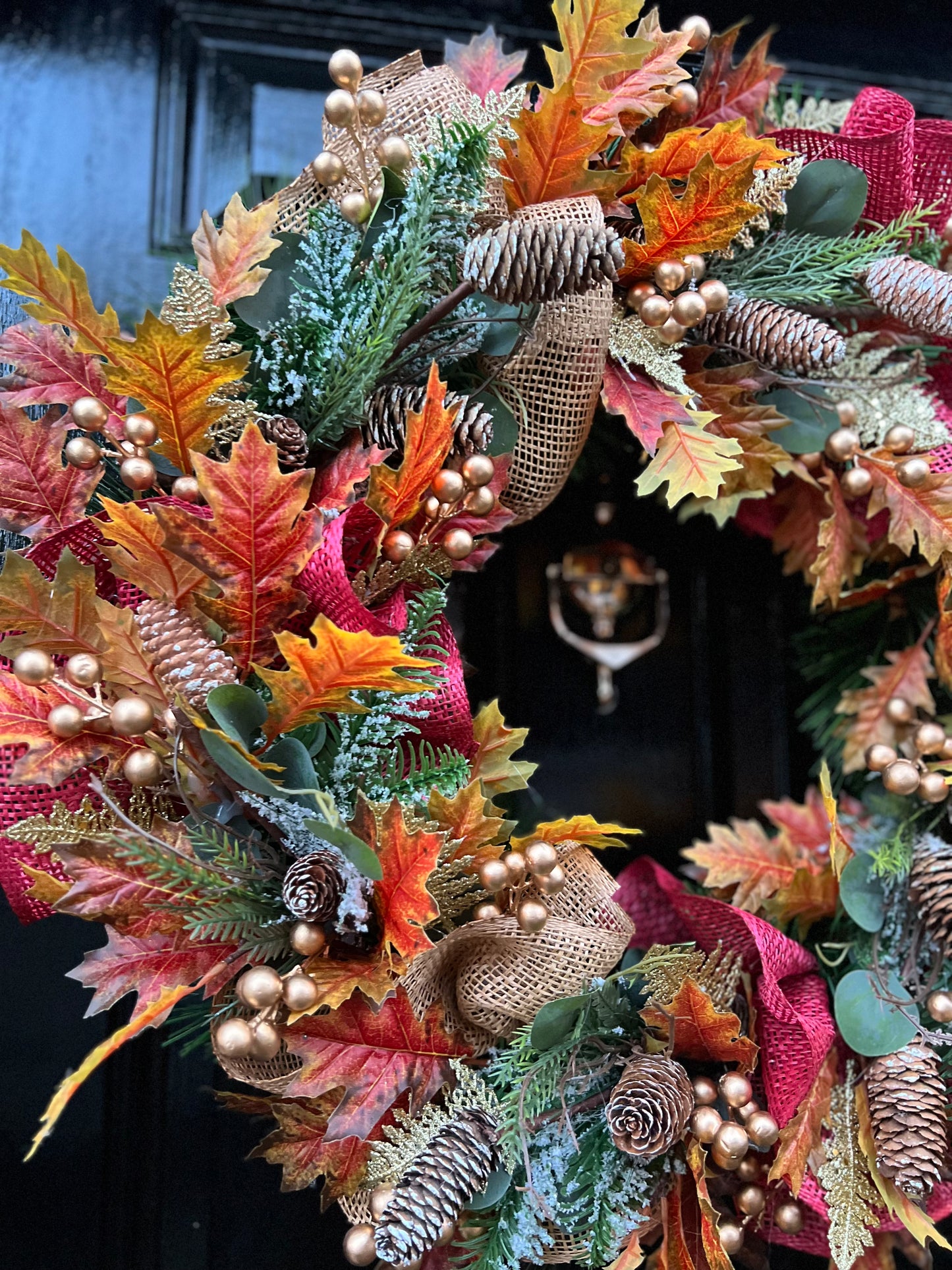 65cm DELUXE WOODLAND FOLIAGE WREATH - IMMEDIATE DESPATCH