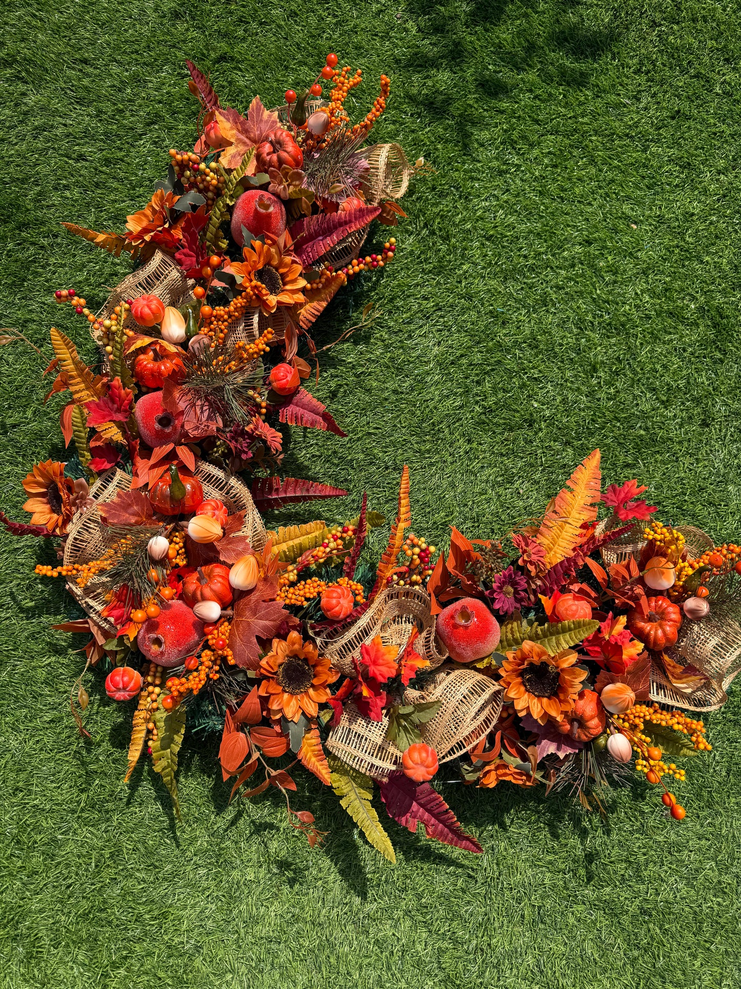 1.35metre AUTUMN MIC WOODLAND PUMPKIN GARLAND