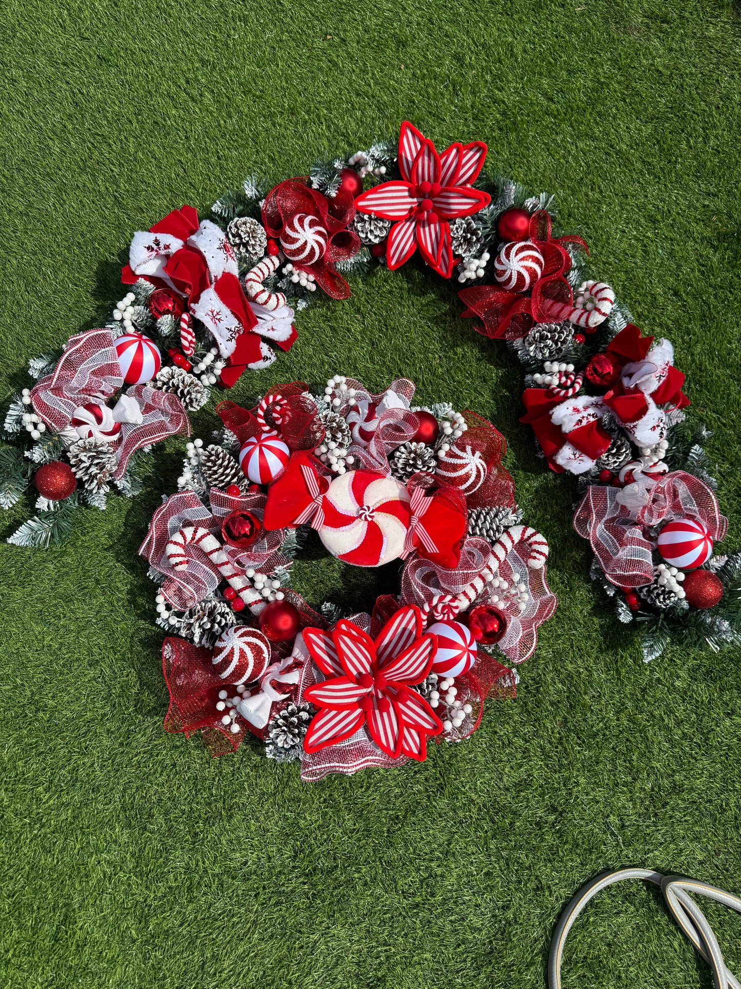 CANDY DEAL 6ft GARLAND & 60cm DELUXE WREATH - MADE TO ORDER DESPATCH WITHIN 14 WORKING DAYS