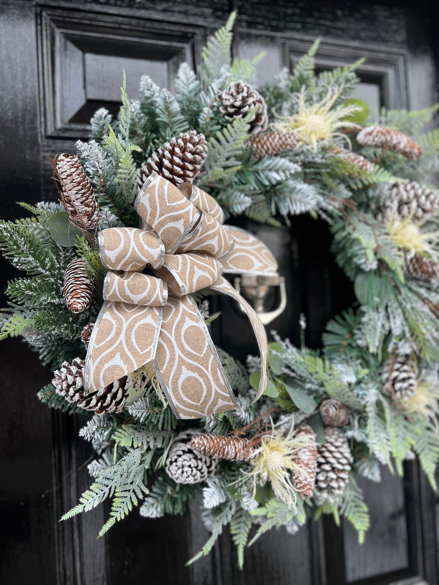 60cm DELUXE FOLIAGE  WINTER WREATH - IMMEDIATE DESPATCH