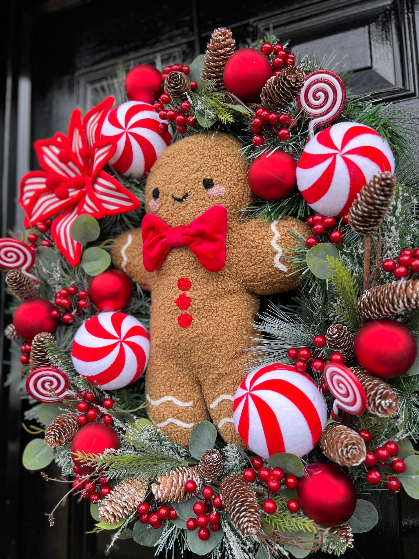 60cm DELUXE WREATH GIANT GINGERBREAD - IMMEDIATE DESPATCH