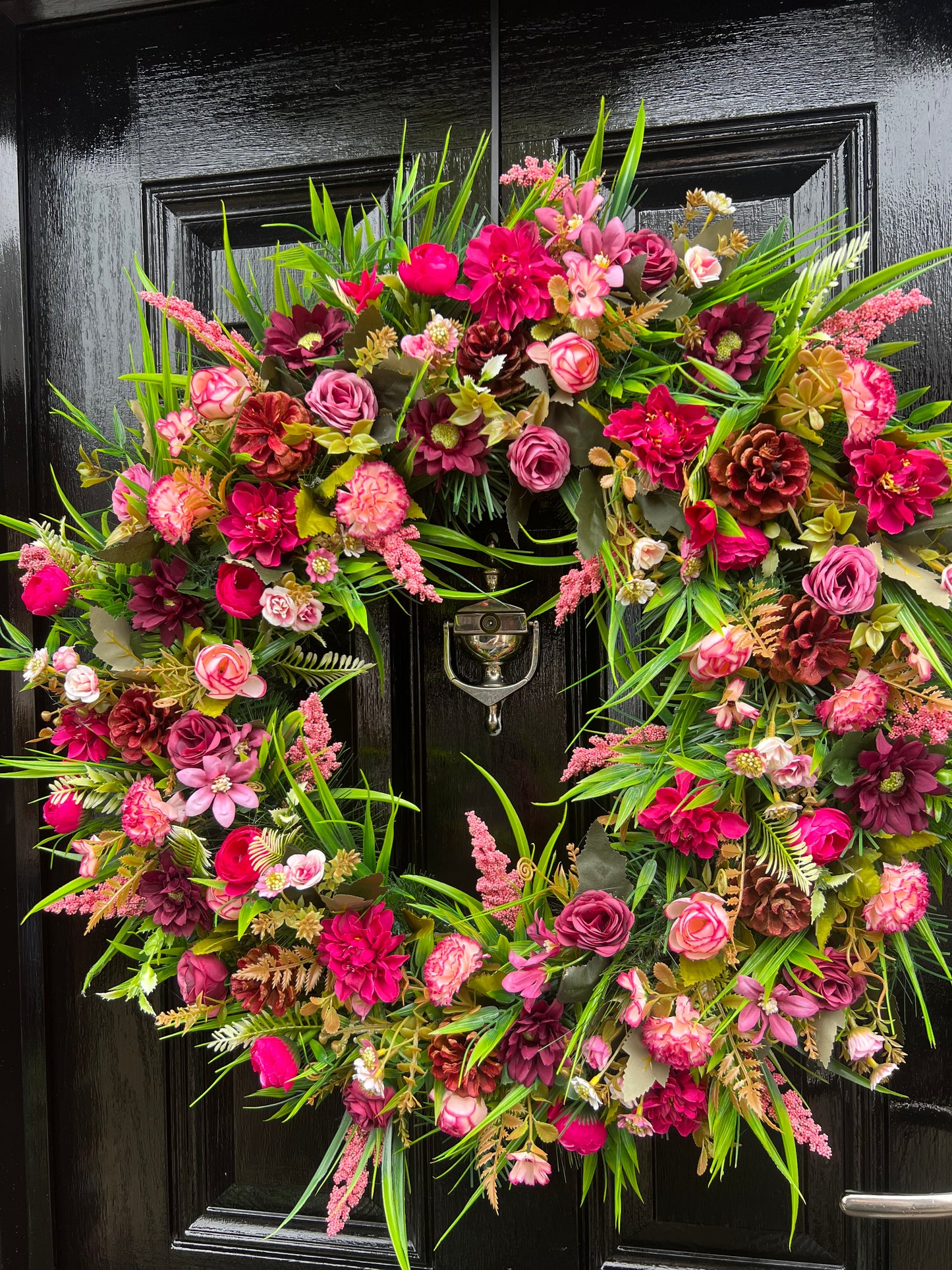 DELUXE XL AUTUMN PINKS WREATH 65cm