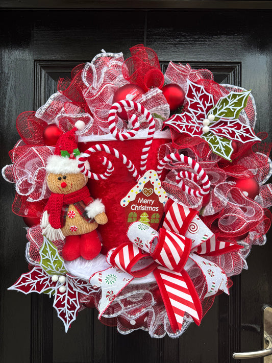 65cm SUPER DELUXE GIANT CANDY TOP HAT / GINGERBREAD WREATH