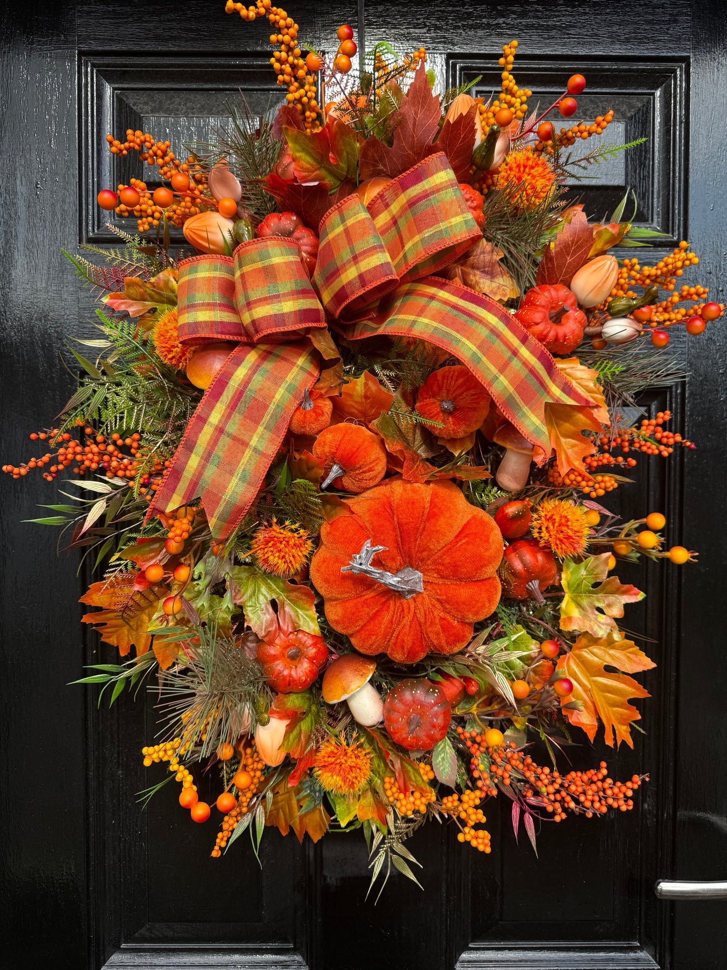 65cm DELUXE PUMPKIN WOODLAND MIXED FOLIAGE AUTUMN SWAG