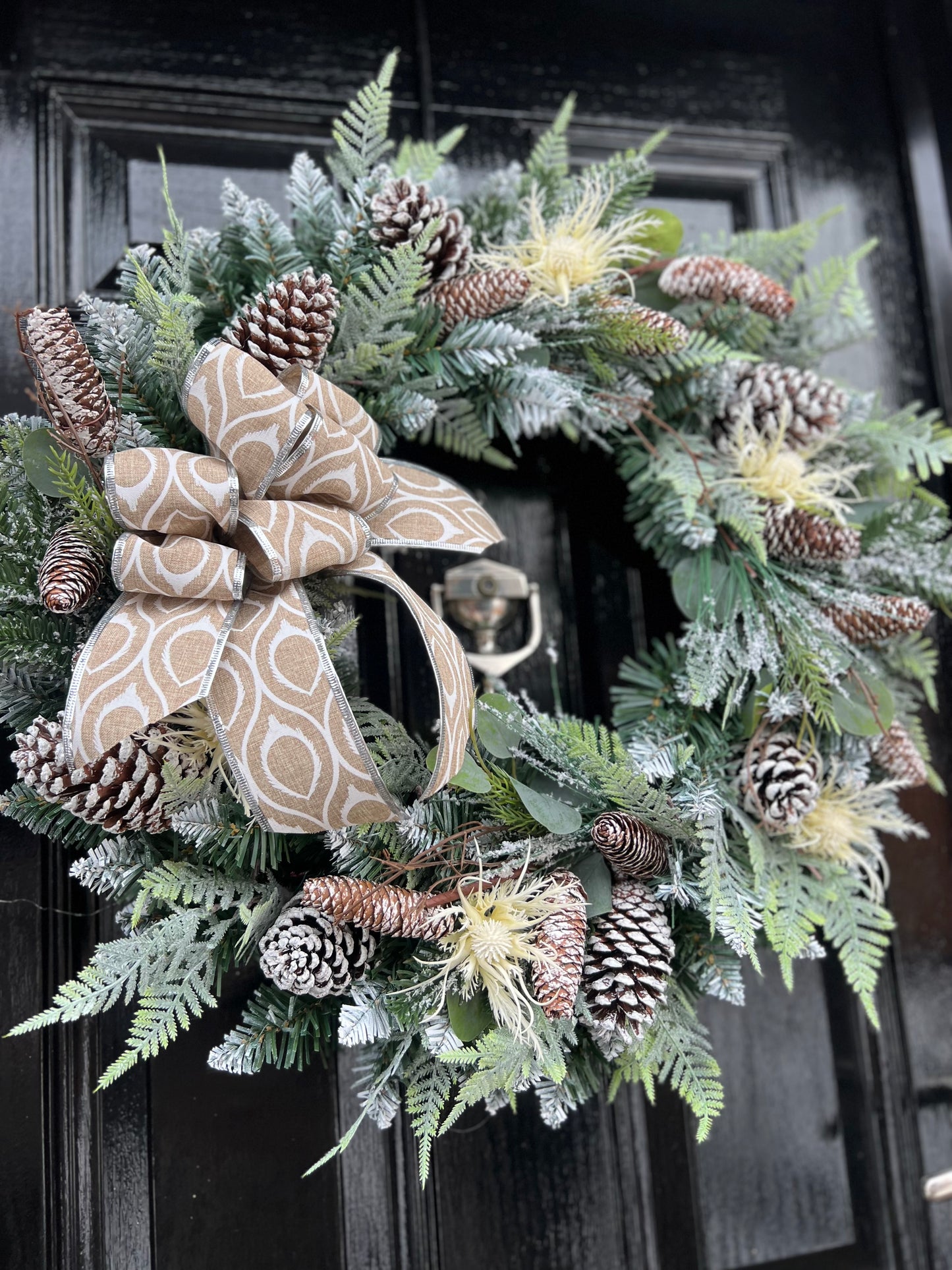 60cm DELUXE FOLIAGE  WINTER WREATH - IMMEDIATE DESPATCH