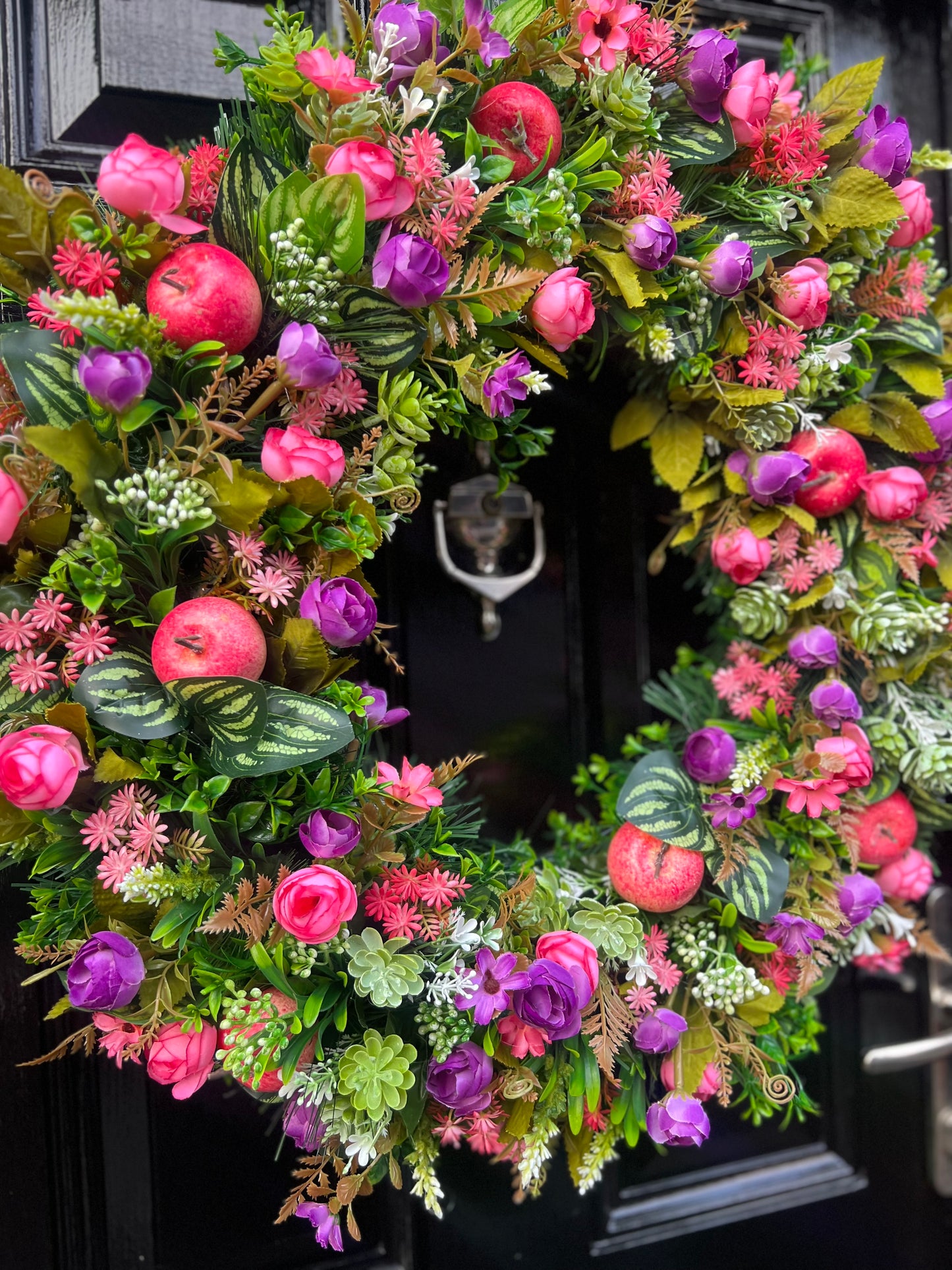 DELUXE XL PINKS/PURPLE WREATH 65cm