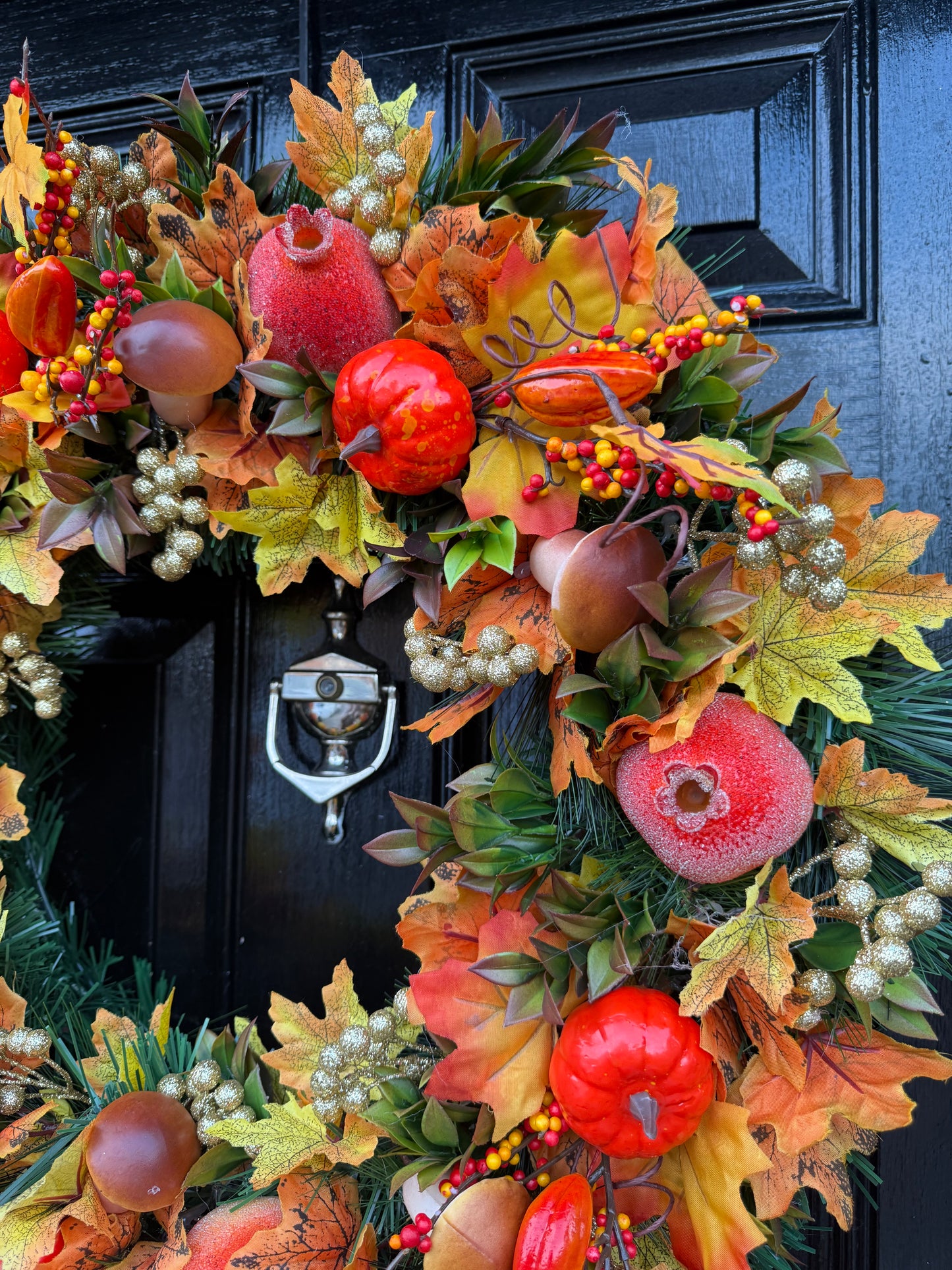 65cm DELUXE PUMPKIN WOODLAND BERRY MIXED FOLIAGE AUTUMN WREATH