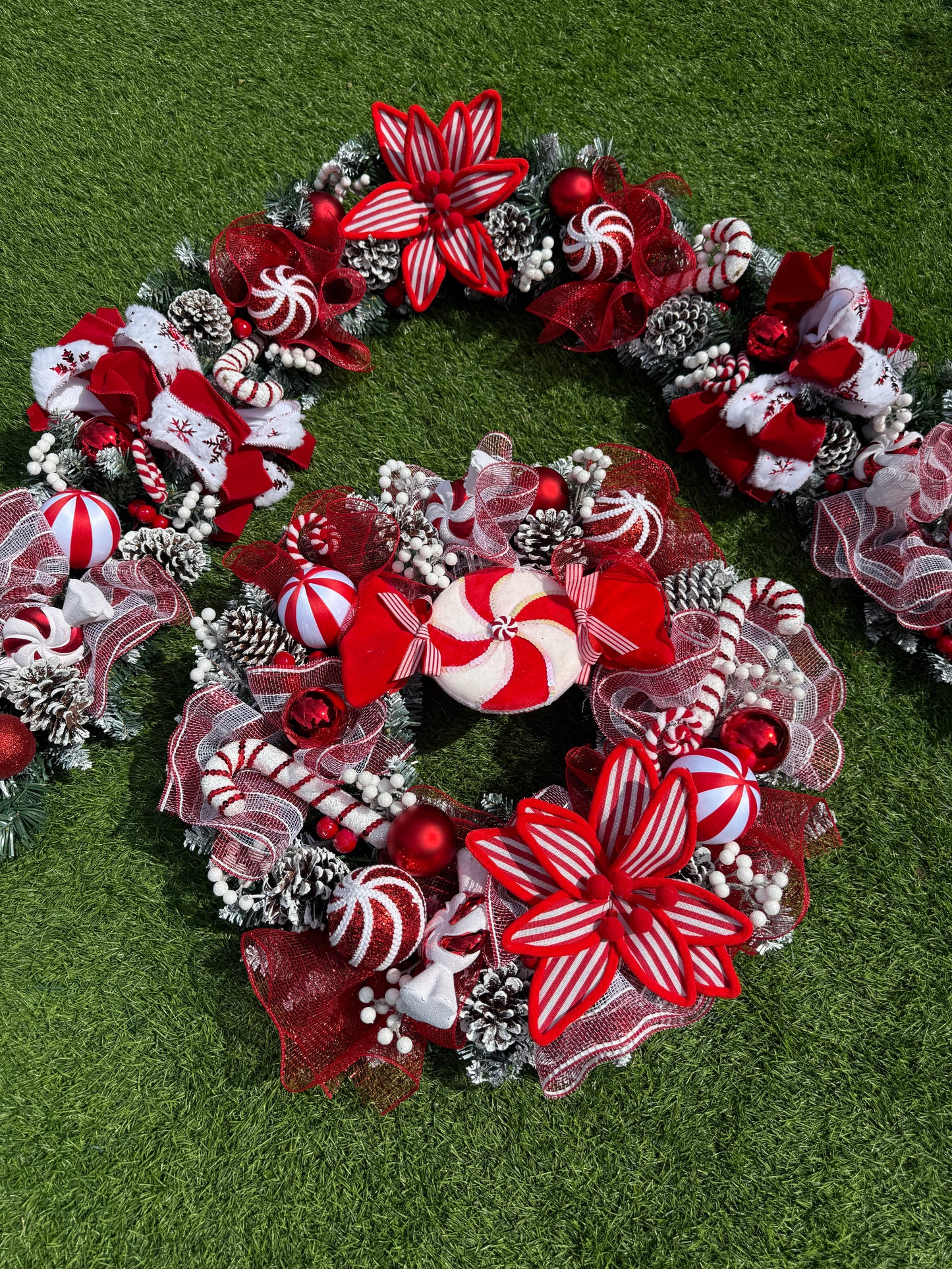 CANDY DEAL 6ft GARLAND & 60cm DELUXE WREATH - MADE TO ORDER DESPATCH WITHIN 14 WORKING DAYS