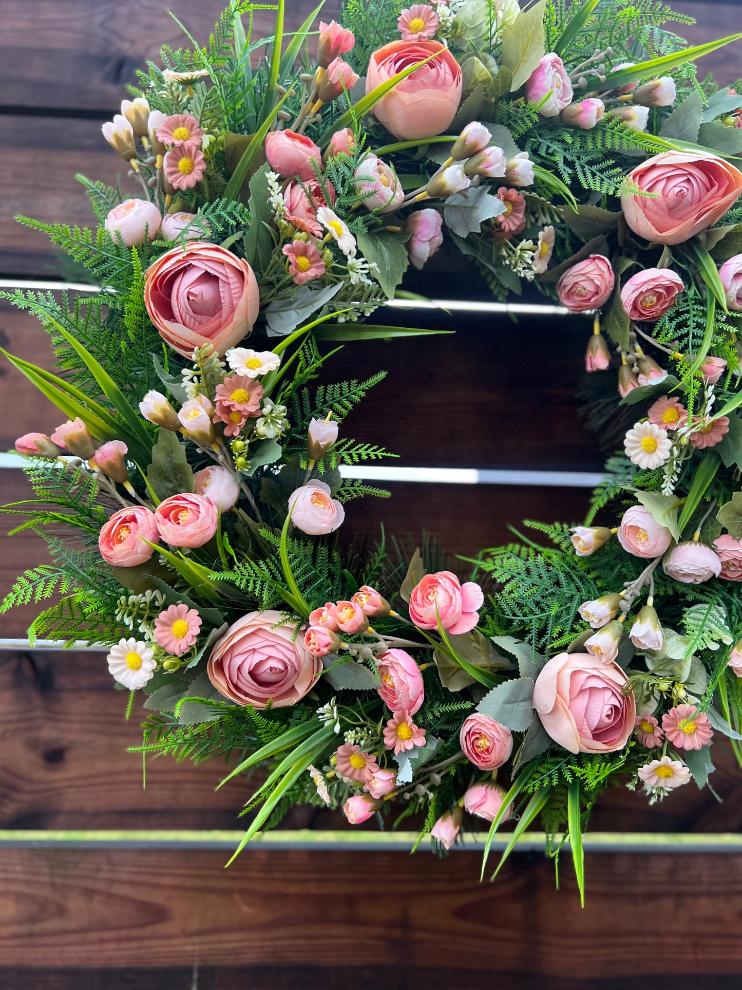 60cm BLUSH FOLIAGE DELUXE MIX WREATH